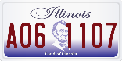 IL license plate A061107