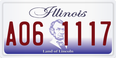 IL license plate A061117