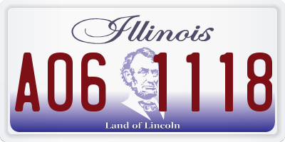 IL license plate A061118