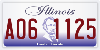 IL license plate A061125