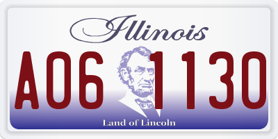 IL license plate A061130