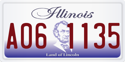 IL license plate A061135