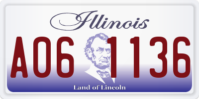 IL license plate A061136