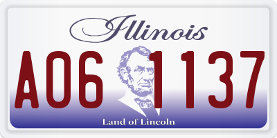 IL license plate A061137