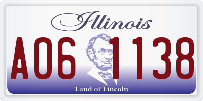 IL license plate A061138