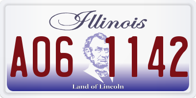 IL license plate A061142