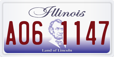 IL license plate A061147