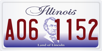 IL license plate A061152