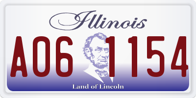 IL license plate A061154