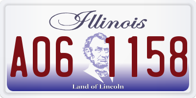IL license plate A061158