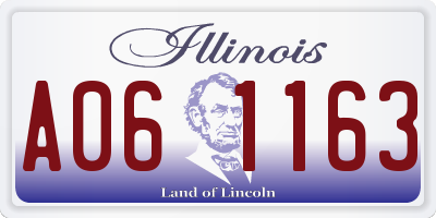 IL license plate A061163