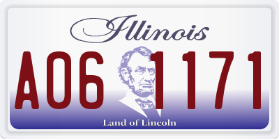 IL license plate A061171