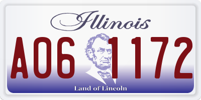 IL license plate A061172