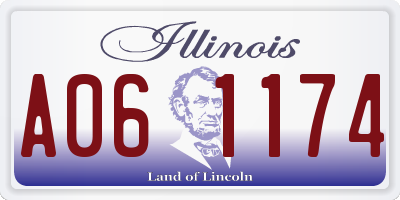IL license plate A061174