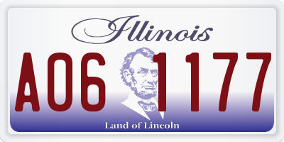 IL license plate A061177