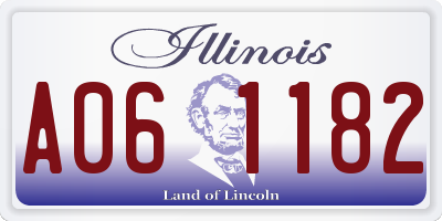 IL license plate A061182