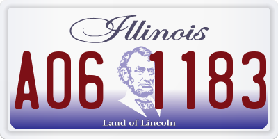 IL license plate A061183