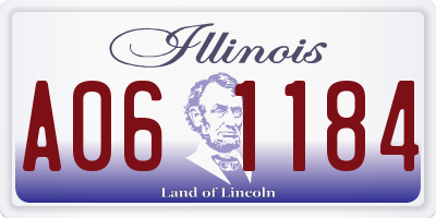 IL license plate A061184