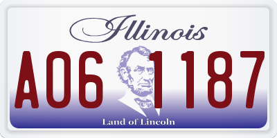 IL license plate A061187
