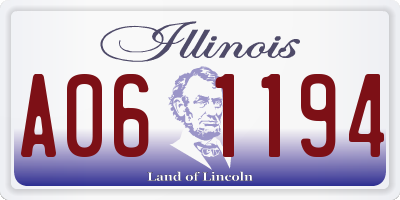IL license plate A061194