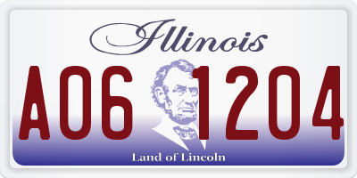IL license plate A061204