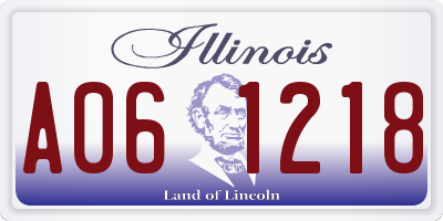 IL license plate A061218