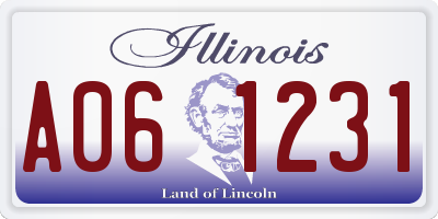 IL license plate A061231