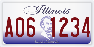 IL license plate A061234