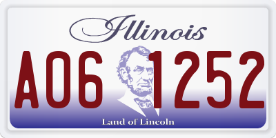 IL license plate A061252