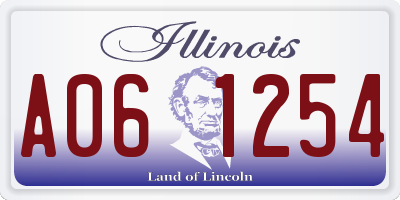 IL license plate A061254