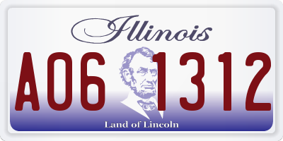 IL license plate A061312