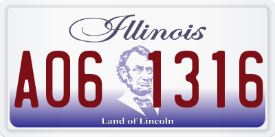 IL license plate A061316