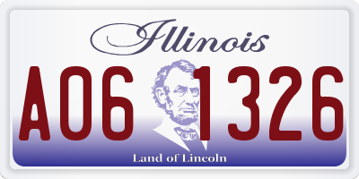 IL license plate A061326