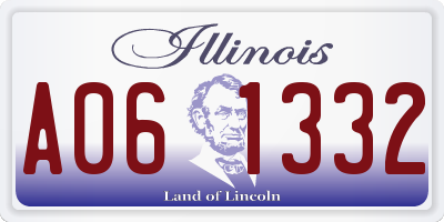 IL license plate A061332