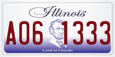 IL license plate A061333