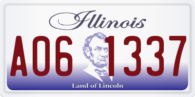 IL license plate A061337
