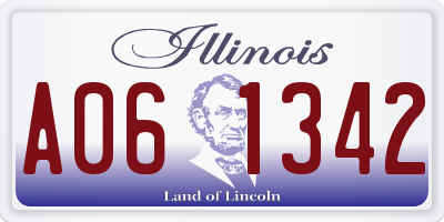 IL license plate A061342