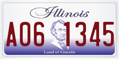 IL license plate A061345