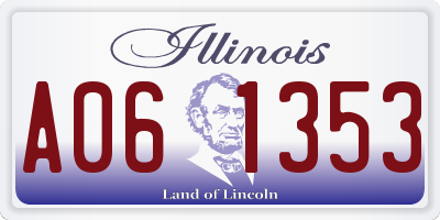IL license plate A061353