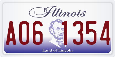 IL license plate A061354