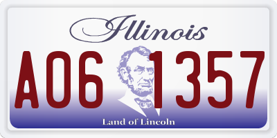 IL license plate A061357