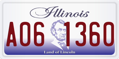 IL license plate A061360