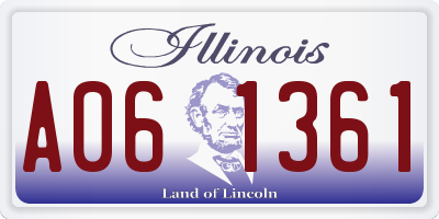 IL license plate A061361