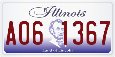 IL license plate A061367