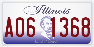 IL license plate A061368