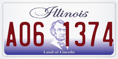 IL license plate A061374