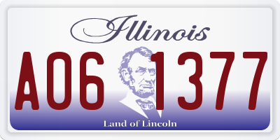 IL license plate A061377