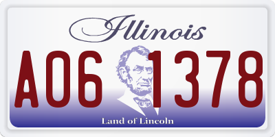 IL license plate A061378
