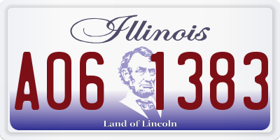 IL license plate A061383