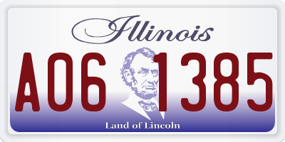 IL license plate A061385